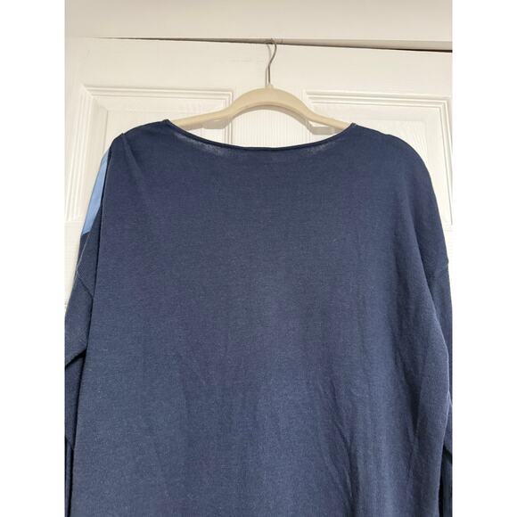 Chico's New Women's Floral Indigo Hope Pullover Sweater  Size 2/Large - Picture 11 of 14